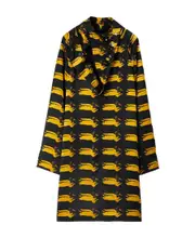 Burberry Duck Printed Long Sleeved Mini Dress UK8,UK6 Black