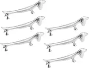 VALICLUD 6Pcs Cute Dog Shape Zinc Alloy Chopstick Rests Practical Metal Fork Utensil Holders Decorative Cutlery Organizers for Dining Table and Kitchen Use