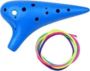 Labymos 12 Holes Plastic Ocarina Flute Alto C Musical Instrument with Music Score for Music Lover and Beginner