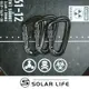 Solar Life 索樂生活 3入組 7075鋁合金多功能快扣/帶鎖D型登山扣 8cm.掛扣D扣 D型掛勾 鋁合金D字扣