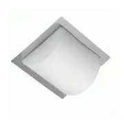Square Trim Fluorescent Ceiling Light 18w G24q-2 in White/Chrome Superlux Lighting - CL2165-CH