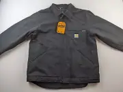 NEW Carhartt Duck Blanket Lined Detroit Jacket Men M Black Coat Full Zip Classic