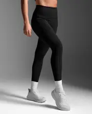 Form Stash Hi-Rise Compression Tights with Pockets, 2XU, XS, Black/Black1, Female