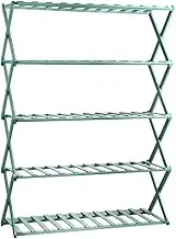 Foldable Bamboo Shoe Organizer Rack Multifunctional Storage Free Standing Multi Tier Shoe Shelf (Color : Primary Color, Size : X-Large)
