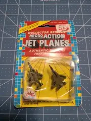 1989 Funrise Micro Action Jet Planes F-15 Eagle & F-16 Fighting Falcon NOS