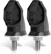 Motorcycle Indicators Turning For Y&amaha 8mm 12V Motorcycle Amber Arrow Flasher Blinker LED Turn Signal Indicator Lights Running(2pcs Black)