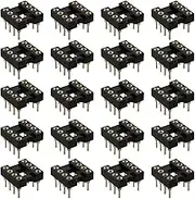 Be In Your Mind 20Pcs Gold Plated 8-Pin DIP Round IC Chip Socket Adaptor 2.54mm Pitch Straight IC Socket for 8 DIP OP-AMP IC Sockets for NE5532 Burr Brown LM Audio Grade