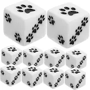 FUNNETOYU 10pcs Cartoon Dices Rounded Corner Game Props for Parties Teaching Board Games Fun Dice for Adults