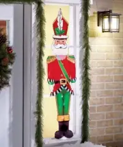 44" Lighted Nutcracker Santa Greeter Timer Controlled Christmas Door Wall Decor