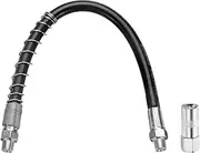 sourcing map Grease Gun Hose Kit 11.8" 10000 PSI Spring Flex High Pressure Quick Release Grease with Grease Gun Coupler 1/8" NPT Threads for Grease Gun, Black