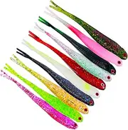 Totority 10pcs Mixed Color Soft Fishing Durable Fishing Baits Lightweight Tackle for Convenient Use