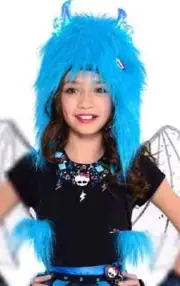 New Monster High Lagoona Blue 3 pc Furry Leg Warmers Lapland Hat Bonus Lanyard