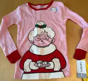 NWT CARTER’S CHRISTMAS MRS CLAUSE LS PAJAMA TOP GIRLS SZ 5