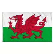 LARGE WALES 5x3' FLAG BANNER WELSH DRAGON FLAGS RUGBY FOOTBALL UK SELLER