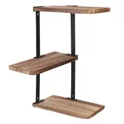 Corner Wall Shelf Rustic Wood Corner Floating Shelves Wall Mounted Adjust Shelf