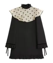 Valentino Crepe Couture High Neck Mini Dress IT40,IT44,IT42,IT38,IT48,IT36,IT46 Black/Light Beige