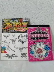 Temporary Tattoos Glo in Dark 2 Sheets and Book of 6 Sheets Non Glo