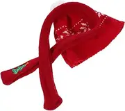 Abaodam 1Set Mini Knit Hat and Scarf for Dolls Christmas Miniature Accessories Soft and for Holiday Decorations and Includes Snowflake Hat and Tree