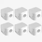 USB Charger Cable Holder 6x Magnetic Cable Wire Clips Cord Lead Organizer White