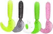 45-Pack T-Tail & Roll Tail Soft Baits Micro Thread Bait Set Complete Mixed Insect Bait Kit for Bass & Panfish Soft Plastic Baits