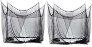 Binxind 2X 4-Corner Bed Netting Canopy Mosquito Net for Queen/Sized Bed 190x210x240cm (Black)