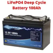 Lithium Battery 12V 100Ah RV Powertech LiFePO4 Deep Cycle Sealed Solar Power