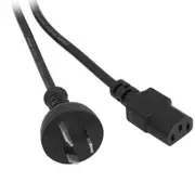1m IEC Power Lead IEC-C13 Appliance Cord 3 Pin AU Plug 10A Laptop Black
