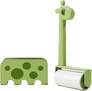 Giraffe-shaped Pet Hair Remover Roller Reusable Lint Roller With Hanging Base, Animal Hair Removal Brush For Car, Bedding, And Laundry 14 X 5.5 X 25.5 Cm