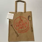 New! Trader Joe's Washable Super Natural Paper Bag Reusable Shopping Grocery