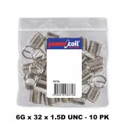 Powercoil 3532-6GX1.5DP - Thread Inserts 6G x 32 x 1.5D UNC - 10 Pack
