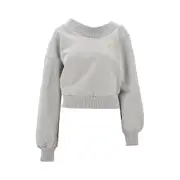 [THE ATTICO] THE ATTICO Open-back asymmetrical sweatshirt Woman 42 42 Grey