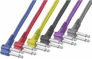 Patch Cable Lead 6 Pack 0.5m Color OFC Mono Power Dynamics CX96-05 for Patch Bay