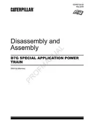 Caterpillar CAT D7G SPECIAL APPLICATION POWER TRAIN Manual Disassembly Assembly