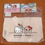Chiiatn x Sanrio Set of Tote Bag and Pass Holder Hello Kitty Cinnamoroll