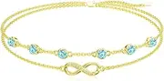 [Dorunmo] Anklet Bracelets For Women 925 Sterling Silver Butterfly/Evil Eye/Infinity/Sea Turtle/Elephant/Pineapple/Starfish/Heart/Pearl Layered Anklet Adjustable Beach Anklets Jewelry Gifts for Women