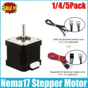 40/42mm Nema17 Stepper Motor 1.5-1.7A 1.8° 4 Lead for CNC Machine w/ 1m 2m Cable