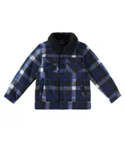 [Scotch & Soda Kids] Scotch & Soda Kids Faux shearling-trimmed checked jacket Y 10 multicoloured