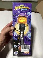 Pumpkin Head Halloween Bubble Wand Blower Electric Toy Light & Music New Sealed