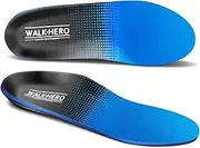 [WALK·HERO COMFORT AND SUPPORT] Plantar Fasciitis Pain Relief Insoles High Arch Support Orthotic Shoes Inserts, Relieve Flat Feet and Foot Fatigue (Mens 11-11 1/2 | Womens 13-13 1/2, Blue)