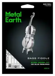 Fascinations Metal Earth Bass Fiddle 3D Laser Cut Steel Musical Model Kit MMS081