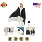 Cozy Heated Electric Blanket Shawl – Wearable Sherpa Hoodie Poncho, 40x70''