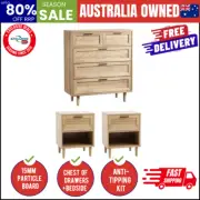 5 Chest of Drawers and 2 Bedside Tables Nightstands Bedroom Set