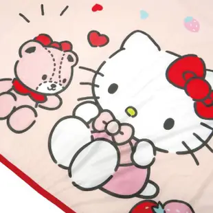 【SANRIO 三麗鷗】Hello Kitty涼感浴巾-草莓(70x120cm 多用途:涼毯)