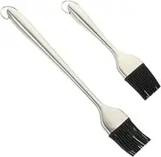 Anneome 2pcs Basting Brush High Temperature Resistant Oil Brush for Grilling Baking Gentle Bristles Lightweight Design Kitchen Utensil for BBQ Cooking