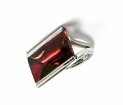 Baccarat Rectangular Cocktail Sm/Med Pink Crystal 51 Size 5.5 Sterling Ring MIB