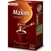 Maxim Arabica 100 Black Korean Instant Coffee 0.9g x 100 Sticks K-Food