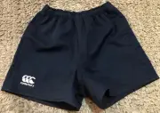 E195 New CCC Canterbury On Field Footy Shorts Blue Polyester Pockets Mens Size S