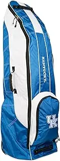 Team Golf NCAA Travel Golf Bag, High-Impact Plastic Wheelbase, Smooth & Quite Transport, Includes Built-in Shoe Bag, Internal Padding, & ID Card Holder