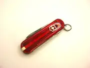 Victorinox Classic Swiss Army Knife - New - Translucent Ruby Red