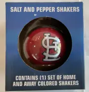 St. Louis Cardinals Salt And Pepper Shakers 3" diameter Home and Away Colors